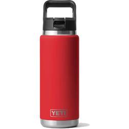 Yeti Rambler with Straw Cap Rescue Red Water Bottle 76.9cl