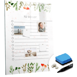 August Grove Magnetic Glass Dry Erase Board 70x100cm