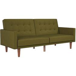Freemans Wimberly Green Linen Futon Sofa 199.4cm 2 Seater