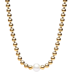 Pandora Beads Collier Necklace - Gold/Pearl/Transparent