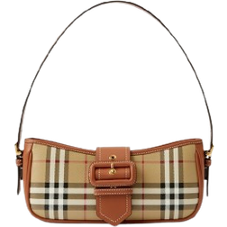 Burberry Check Sling Bag - Archive Beige/Briar Brown