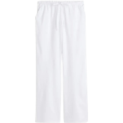 H&M Linen Blend Pull On Trousers - White