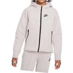 Nike Older Kid's Sportswear Tech Fleece Zip Up Hoodie - Platinum Violet/Black/Black