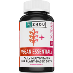 Zhou Vegan Essentials Daily Multivitamin for Plant Based Diets 60 pcs