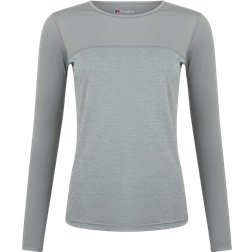 Berghaus Women's Voyager Long Sleeve Crew Tech Baselayer T-shirt - Grey/Light Grey