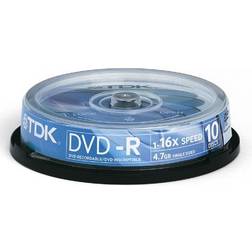 TDK DVD-R 4.7GB 16x Spindle 10-Pack