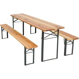tectake Table & Bench Sets Dining Group, 1 Table incl. 2 Sofas