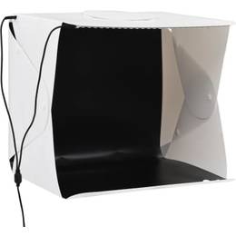 vidaXL Folding LED Photo Studio Light Box 40x34x37 cm Plastic White