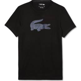 Lacoste Sport 3D Print Crocodile Breathable Jersey T-shirt - Black/Blue ...