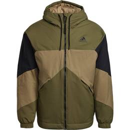 Adidas Back To Sport Insulated Hooded Jacket - Focus Olive