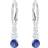 Swarovski Attract Trilogy Earrings - Silver/Blue/Transparent