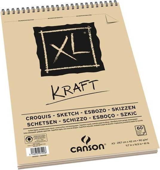 Canson XL Kraft A4 60 page brown paper sketch pad 