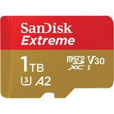 Memory Cards SanDisk Extreme microSDXC Class 10 UHS-I U3 V30 A2 160/90MB/s 1TB +Adapter