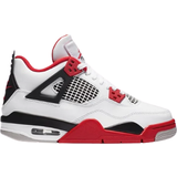 Trainers Children's Shoes Nike Air Jordan 4 Retro GS - White/Fire Red/Black/Tech Grey