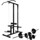 Weights on sale vidaXL Strength Tower With Barbell And Dumbbell Set 30.5kg