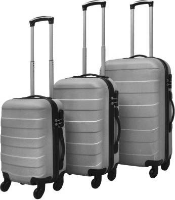 Luggage Set Hard Shell With Spinner Goodyear Wheels Red Hard Case Set of 3 Pieces Regent Square Travel 