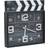 vidaXL Film Flap 34cm Wall Clock
