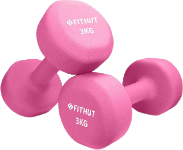 Azure Dumbbells Vinyl Hand Weights Aerobic Men Women Gym 1kg 2kg 3kg 4kg Pairs 
