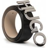 Belts Men's Clothing Hugo Boss Zula Logo Leather Belt - Black