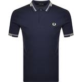 Fred Perry Abstract Tipped Polo Shirt - Dark Airforce