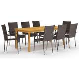 Dining Sets Outdoor Furniture vidaXL 3067880 Dining Set, 1 Table inkcl. 8 Chairs