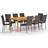 vidaXL 3067880 Dining Set, 1 Table inkcl. 8 Chairs