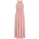 Dresses Women's Clothing Vila Milina Pleated Halter Neck Maxi Dress - Pink/Pale Mauve