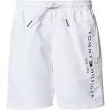 Tommy Hilfiger Logo Regular Fit Mid Length Swim Shorts - White (UB0UB00378)