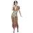 Smiffys Deluxe 20s Sequin Gold Flapper Costume