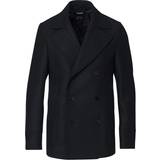 Coats Men's Clothing Boss Hyde Peacoat - Dark Blue