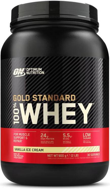 Vitamins & Supplements Optimum Nutrition 100% Gold Standard Whey Protein Vanilla Ice Cream 900g