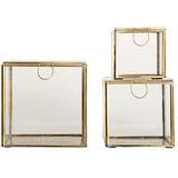 House Doctor Brass & Glass 3-pack Storage box