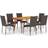 vidaXL 3072130 Dining Set, 1 Table inkcl. 6 Chairs