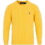 Sweaters Men's Clothing Polo Ralph Lauren Cable Crew Neck Sweater - Yellow