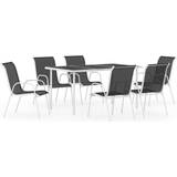Dining Sets Outdoor Furniture vidaXL 3073460 Dining Set, 1 Table inkcl. 6 Chairs
