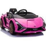 Electric Vehicles Homcom Lamborghini SIAN Ride On Electric Car 12V, Pink