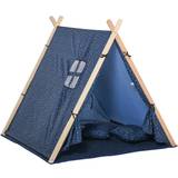 Play Tent Homcom Kids Indoor Outdoor Teepee Play Tent Playhouse w/ Mat Pillow Carry Bag