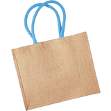 Westford Mill Classic Jute Shopper Bag 2-pack - Natural/Surf Blue