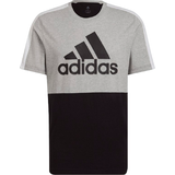 Men's Clothing Adidas Essentials Colorblock Single Jersey T-shirt - Medium Grey Heather/Black