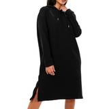 Dresses Women's Clothing HYPE Oversized Women's Hoodie Dress - Black