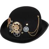 Bristol Novelty Unisex Adults Steampunk Bowler Hat (One Size) (Black/Gold/Silver)