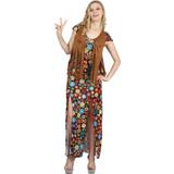 Bristol Novelty Womens/Ladies Flowery Hippie Dress Costume (10-14 UK) (Multicoloured)
