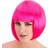 Wicked Costumes Ladies Neon Pink Diva Bob Fringe Wig 80's