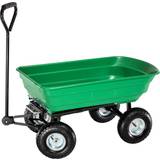 Trailers & Wagons tectake Garden Trolley Tiltable with Plastic Tray