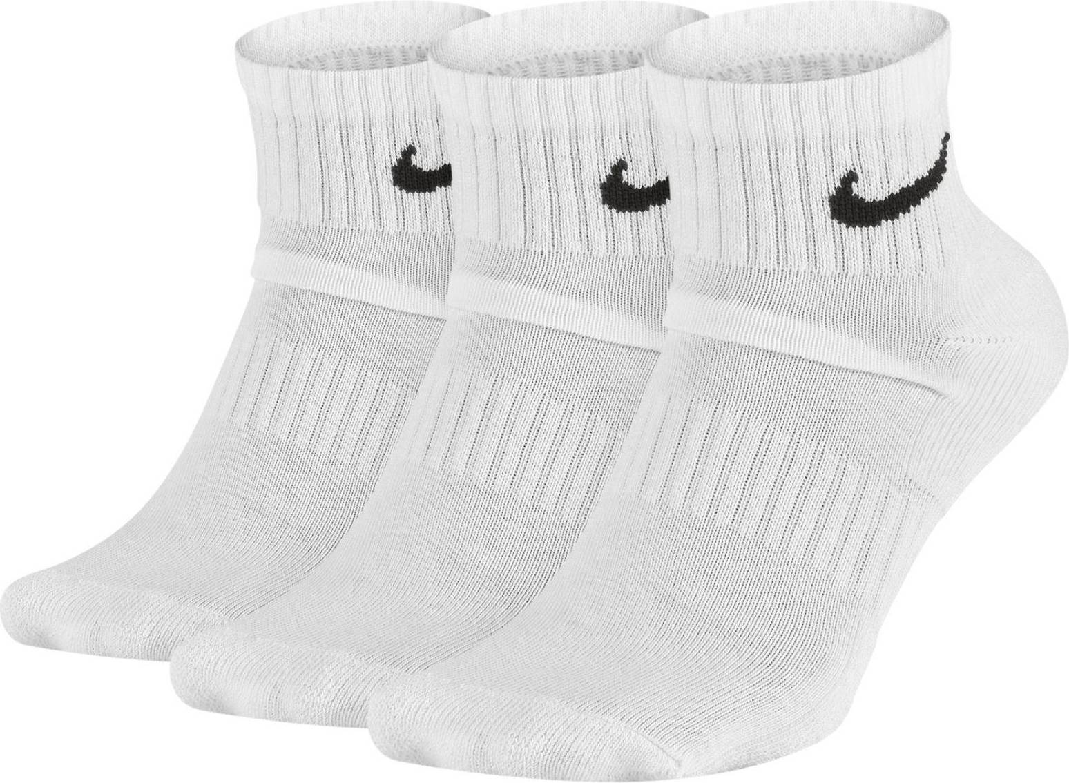 Nike Everyday Cushioned Training Ankle Socks 3-pack - White/Black • Price