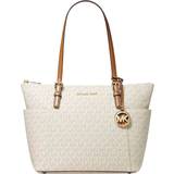 Handbags on sale Michael Kors Jet Set East/West Signature Tote Bag - Vanilla/Acorn/Gold