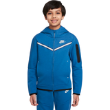 Hoodies Children's Clothing Nike Boy's Sportswear Tech Fleece Full-Zip Hoodie - Dark Marina Blue/Light Bone (CU9223-407)