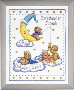 Design works t21727 bear/cloud-counted cross stitch