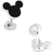 Cufflinks Inc Mickey Mouse Cufflinks - Silver/Onyx