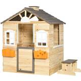 Playhouse OutSunny Kids Outdoor Wooden Playhouse